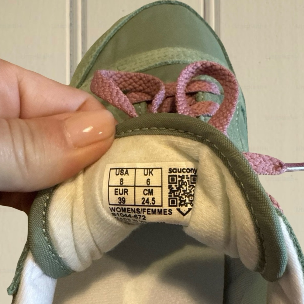 Saucony Jazz Original Sneakers Green & Pink Women's Size 8 - Picture 5 of 8